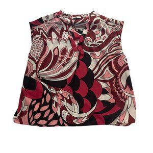 Amelie House. Women's sleeveless multicolor blouse. Size M. Polyester. NWL